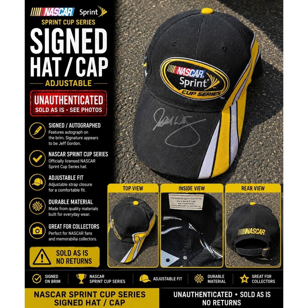 NASCAR Sprint Cup Series Signed Autographed Hat Cap Adjustable Unauthenticated